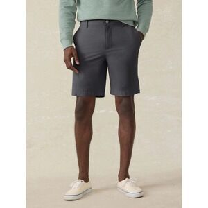 Faherty All Day Short Men 33 Gray Heathered 9" Inseam Drawstring Performance EUC